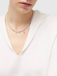 Charm Lettre W en or blanc 18K et diamants - Or Blanc