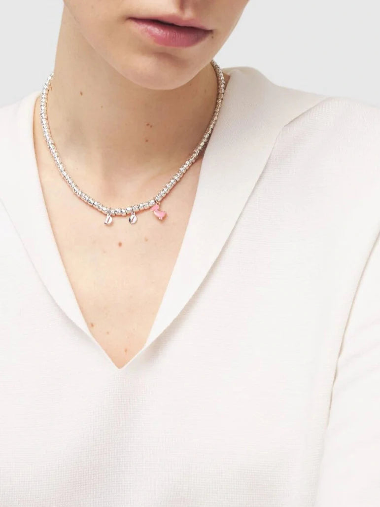 Charm Lettre Q en or blanc 18K et diamants - Or Blanc
