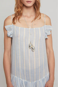 Robe Albertine rayée coupe longue - Blue