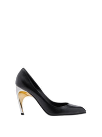 Escarpins Armadillo 95 en cuir - Black Silver Gold
