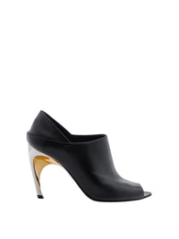 Mules Armadillo 95 en cuir - Black Silver Gold