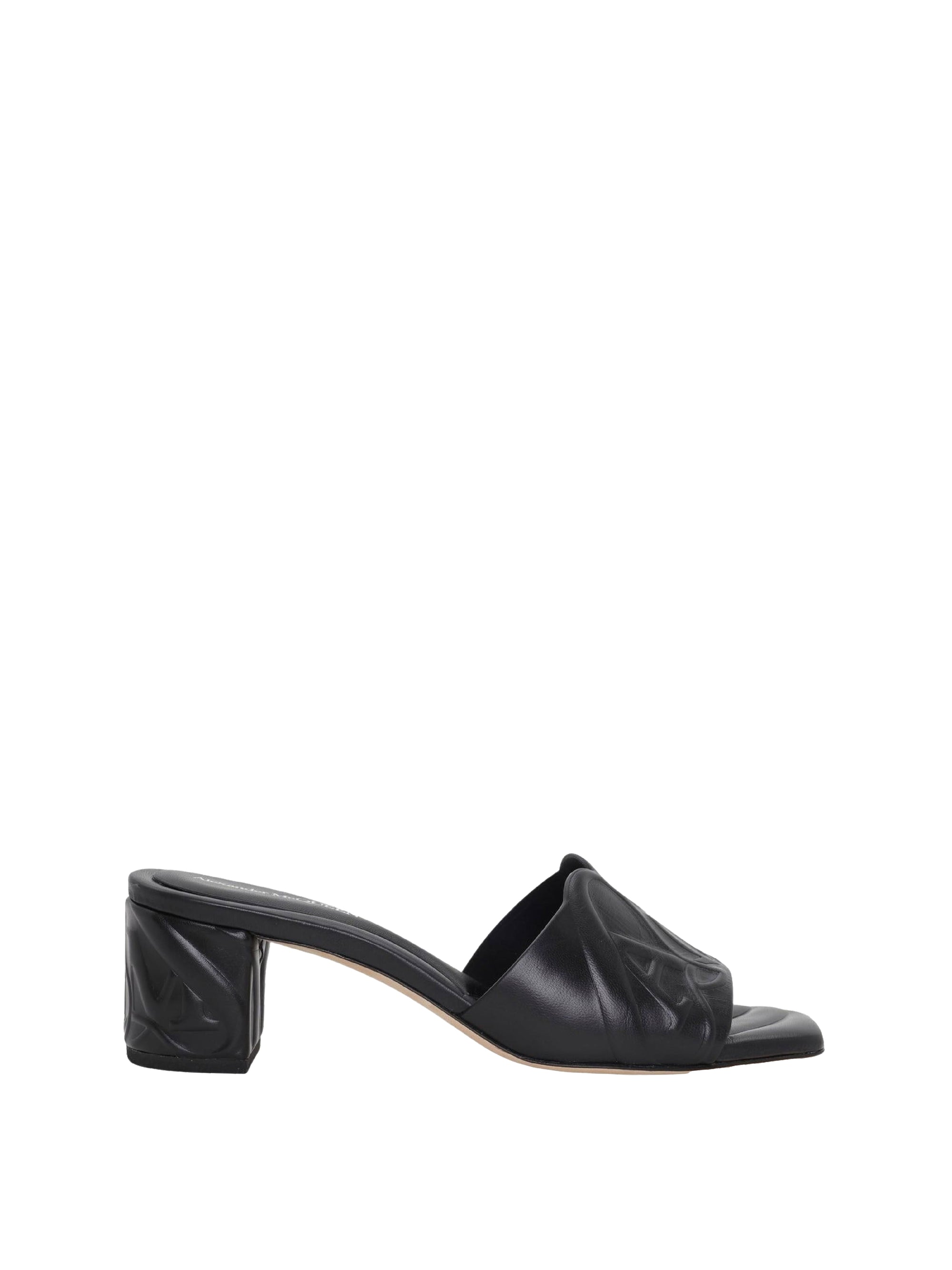 Mules à talons 55 en cuir - Black