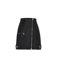 Jupe courte en cuir - Black