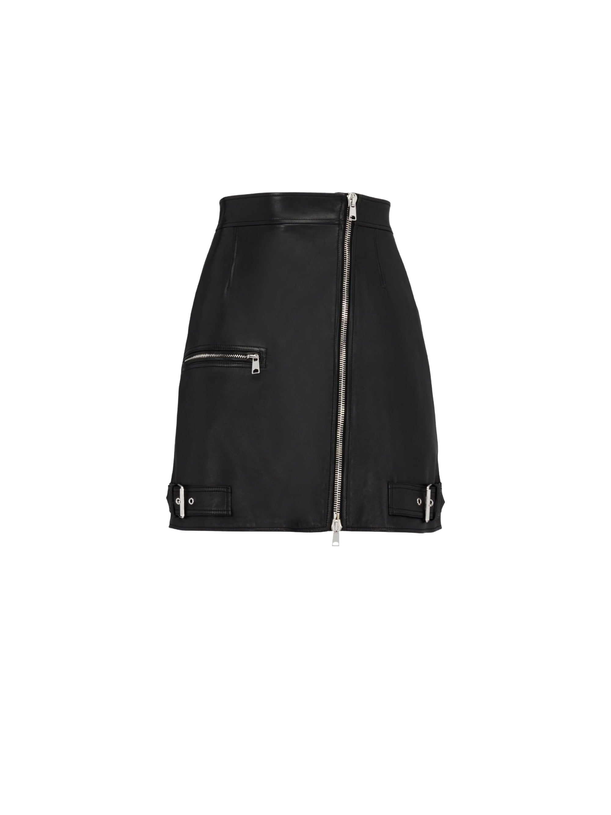 Jupe courte en cuir - Black
