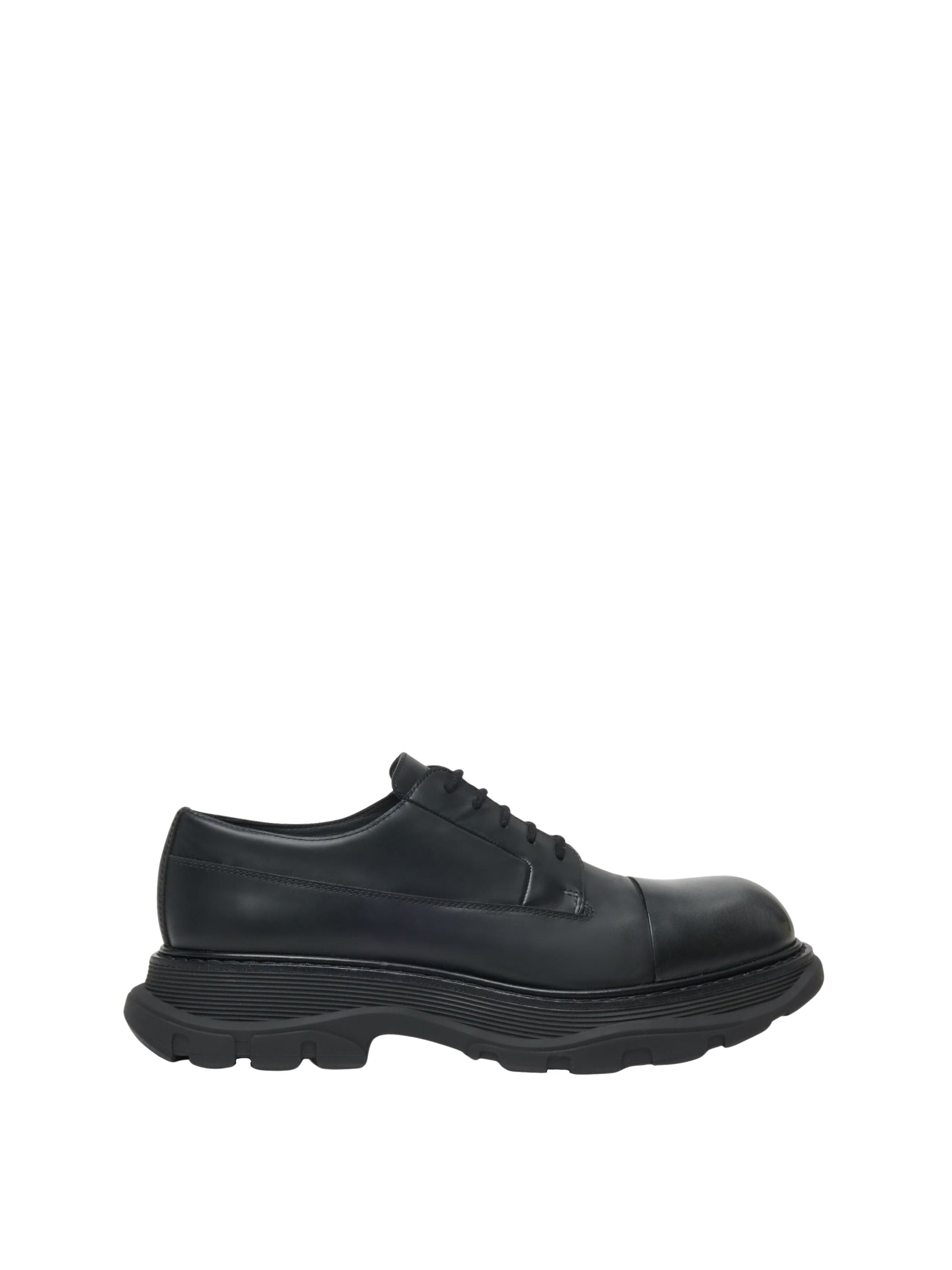 Sneakers à lacets en cuir - Black
