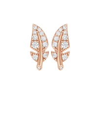 2qty NEW / Or rose 18 ct Boucles d'oreilles Comme une Plume en or rose 18 carats // RECO : 795€