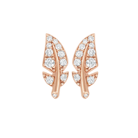 2qty NEW / Or rose 18 ct Boucles d'oreilles Comme une Plume en or rose 18 carats // RECO : 795€