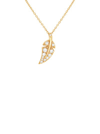 2qty NEW / Or jaune 18ct Pendentif Comme une Plume en or jaune 18 carats // RECO : 575€