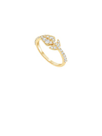 3qty NEW / Or jaune 18ct Bague Comme une Plume en or jaune 18 carats // RECO : 495€