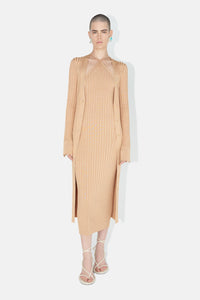 Metallic Rhea Dress - Beige