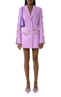Wool Bow blazer dress - Lavender