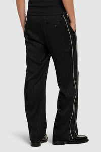 Pantalon fluide en jacquard - Black