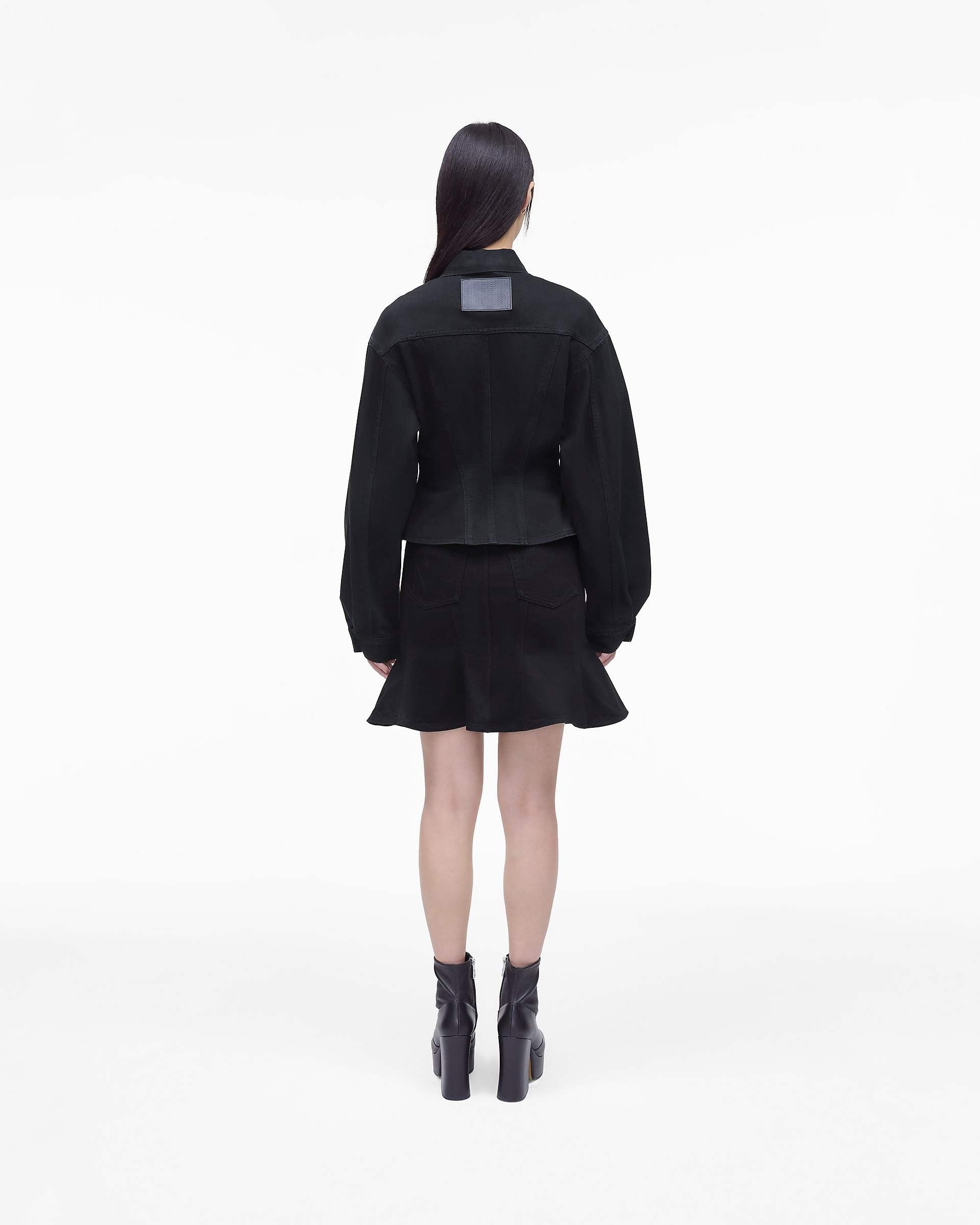 Veste cannelée en denim - Black