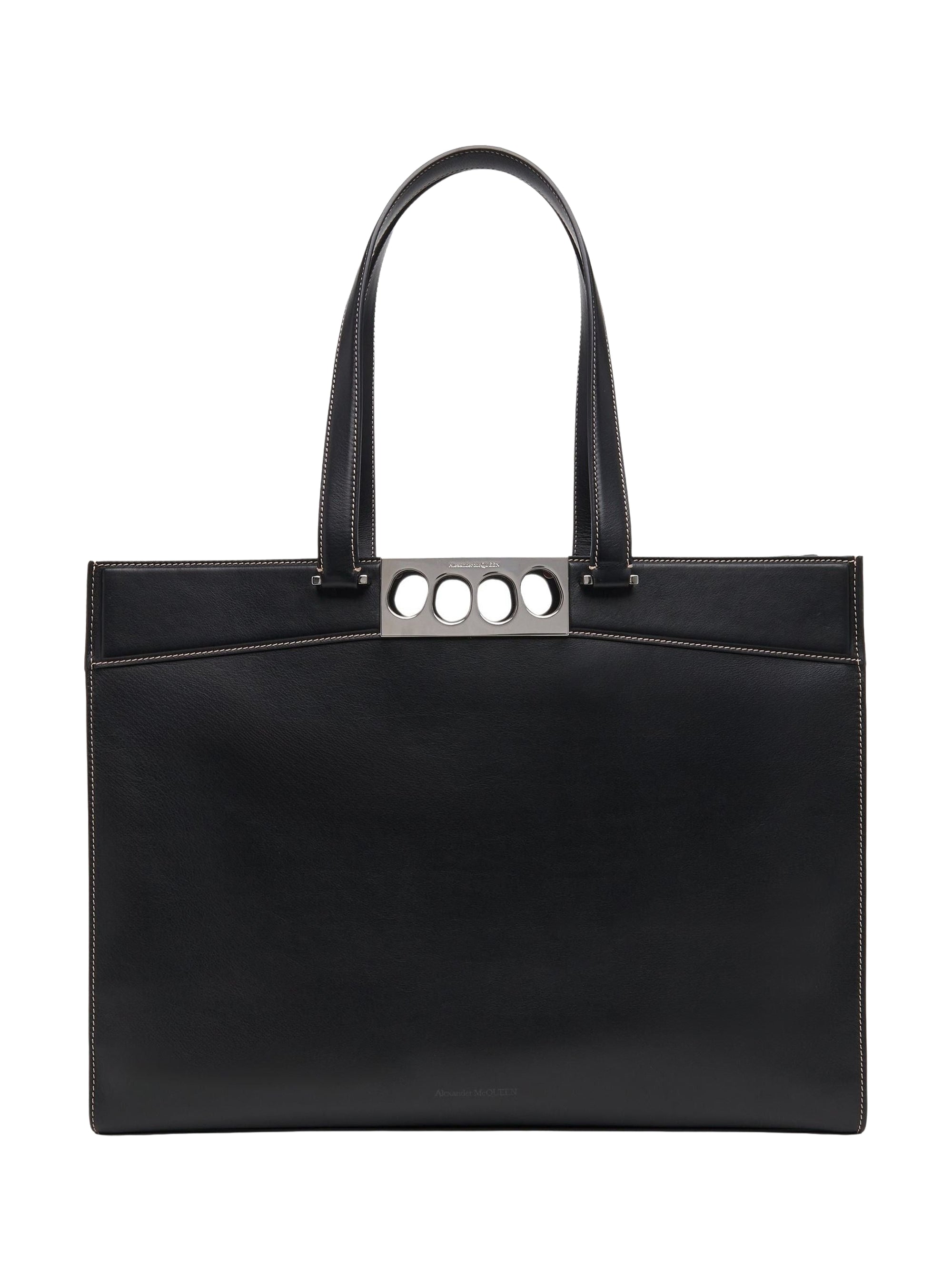 Sac cabas The Grip en cuir - Black