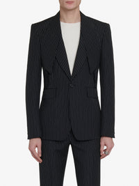 Blazer à boutonnage simple en laine - Black & White
