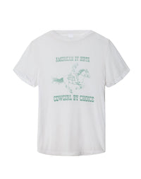 Cowgirl Burnout T-shirt - Optic White