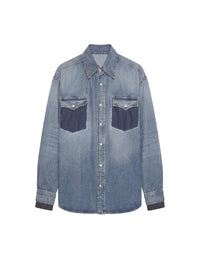 Chemise à poches en denim - Blue Washed