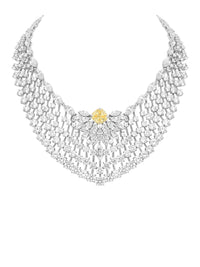 3qty NEW / Argent Rhodié Collier Opéra en argent rhodié serti de Burmalite™ jonquille taille coussin 10mm // RECO : 2135€