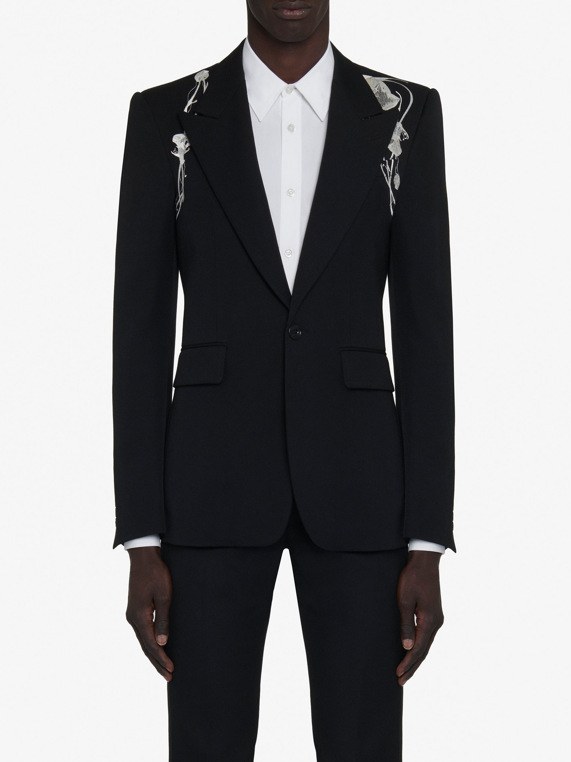 Blazer à double boutonnage en laine - Black