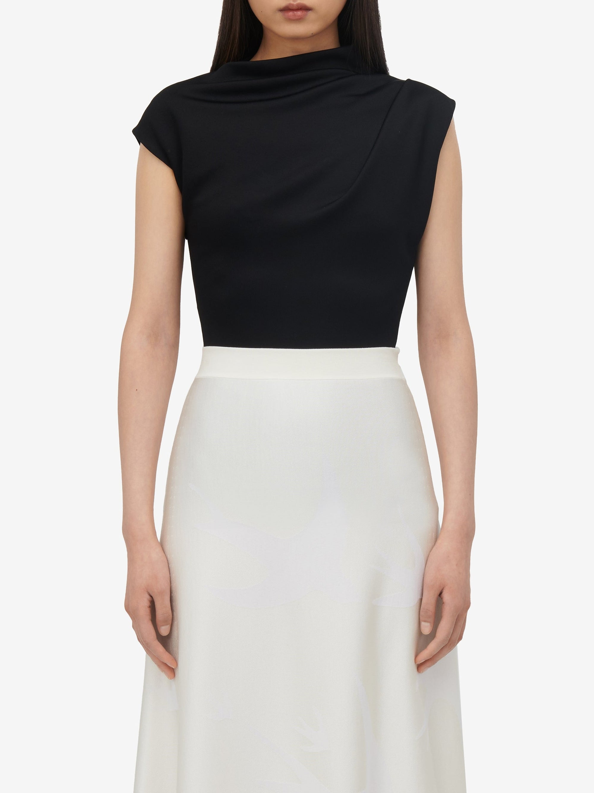 Blouse sans manches asymétrique - Black