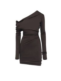 Robe courte à épaule dénudée - Khaki