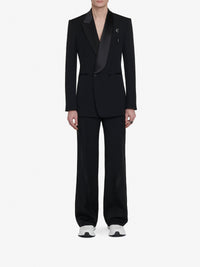 Pantalon à rayures en laine - Black