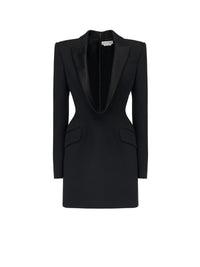 Robe courte en laine - Black