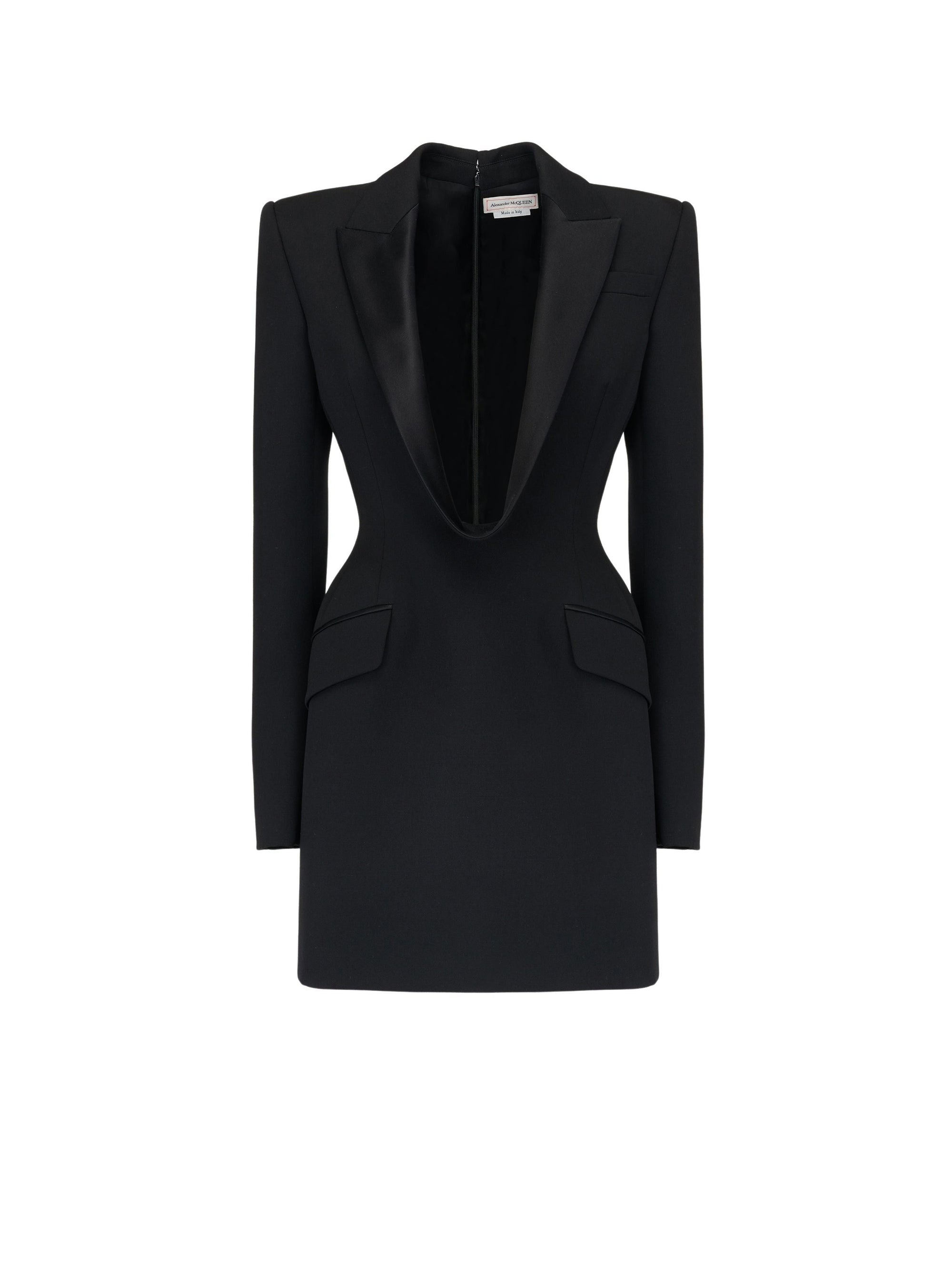 Robe courte en laine - Black