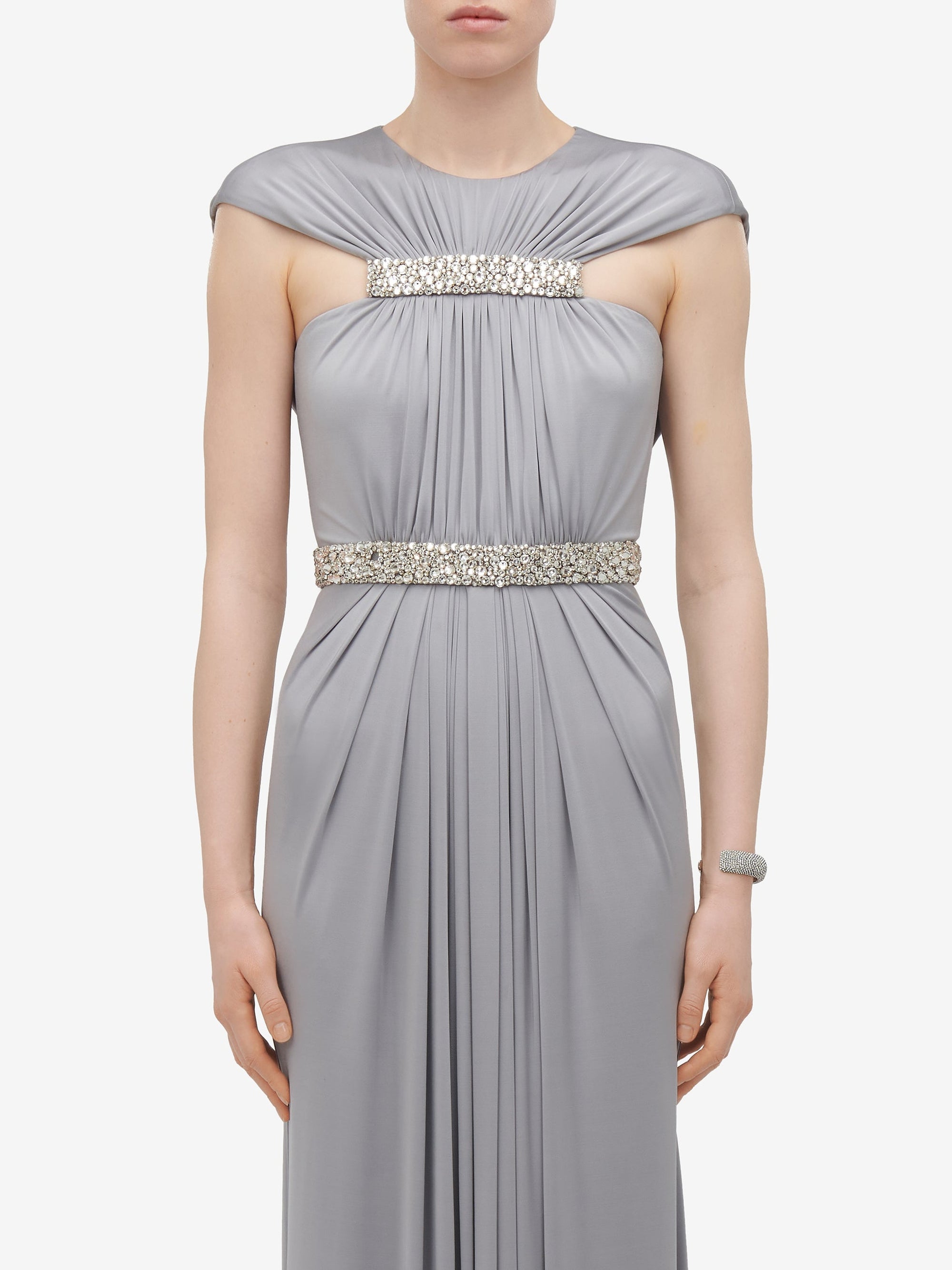 Robe avec broderie - Silver Grey