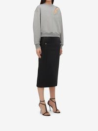 Sweatshirt fendu - Pale Grey Melange
