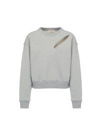Sweatshirt fendu - Pale Grey Melange