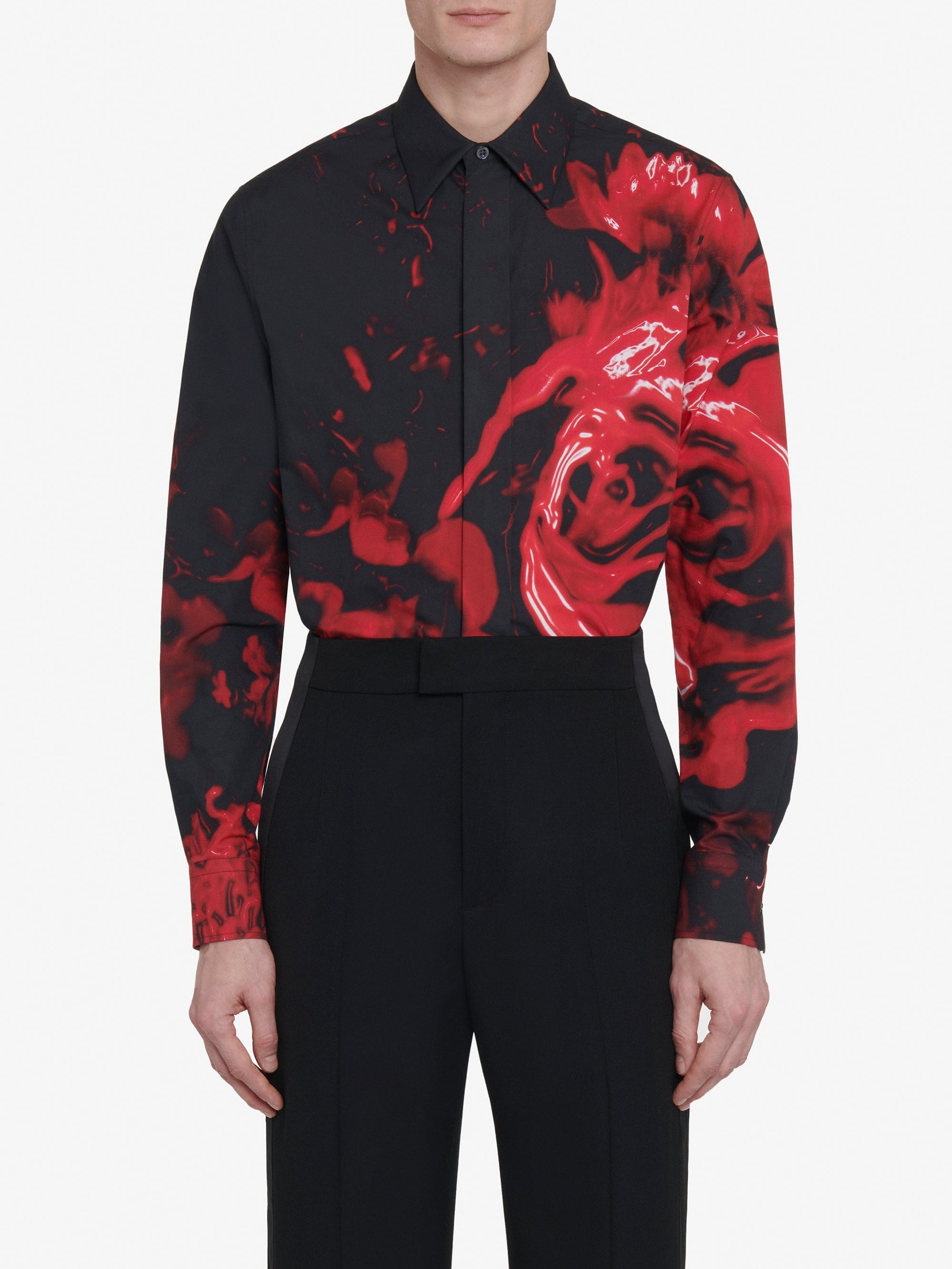 Chemise à imprimé - Black Red