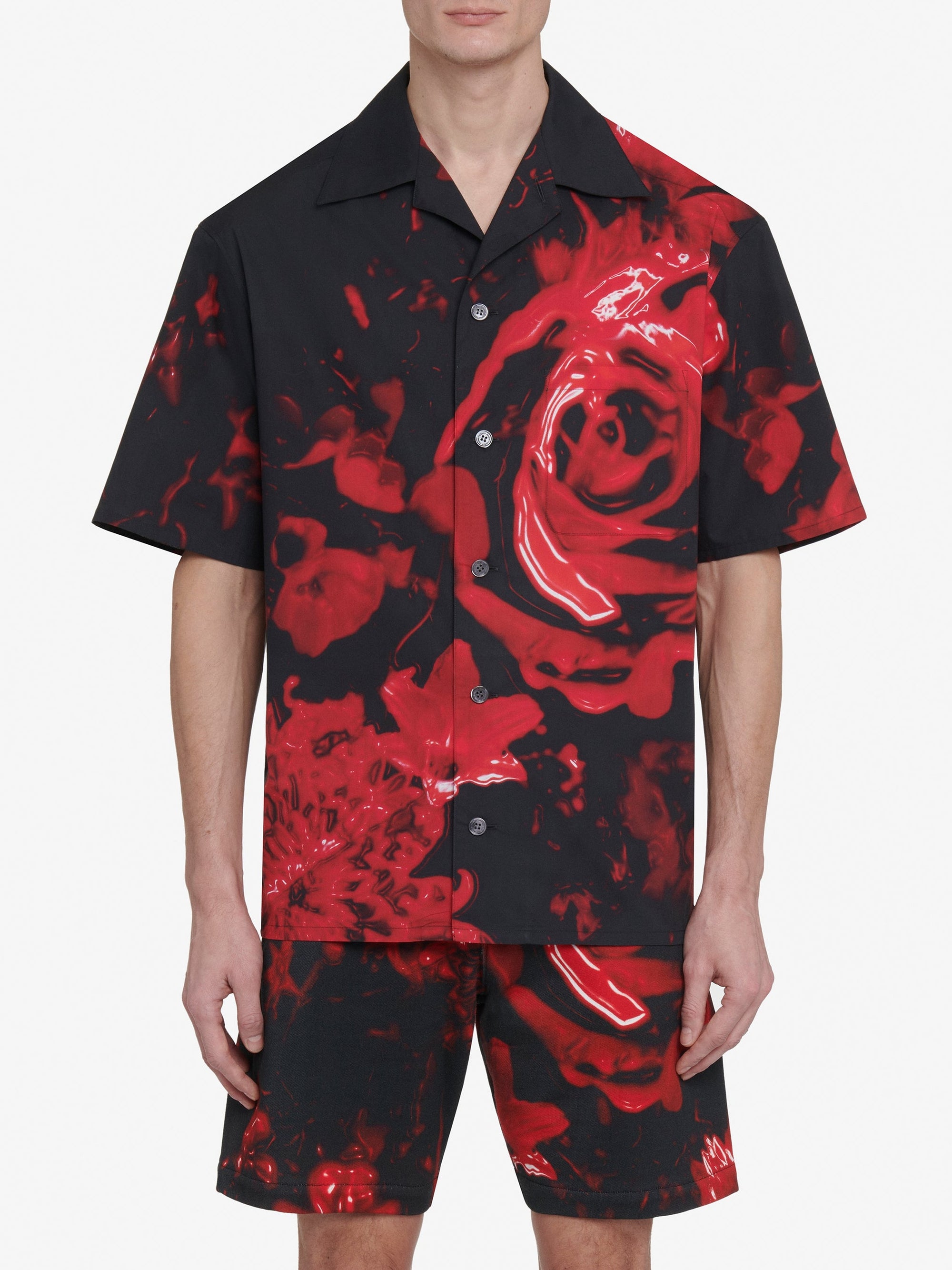 Chemise à imprimé - Black Red