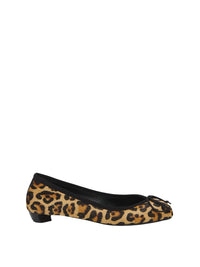 Ballerines à imprimé en cuir - Leopard Black