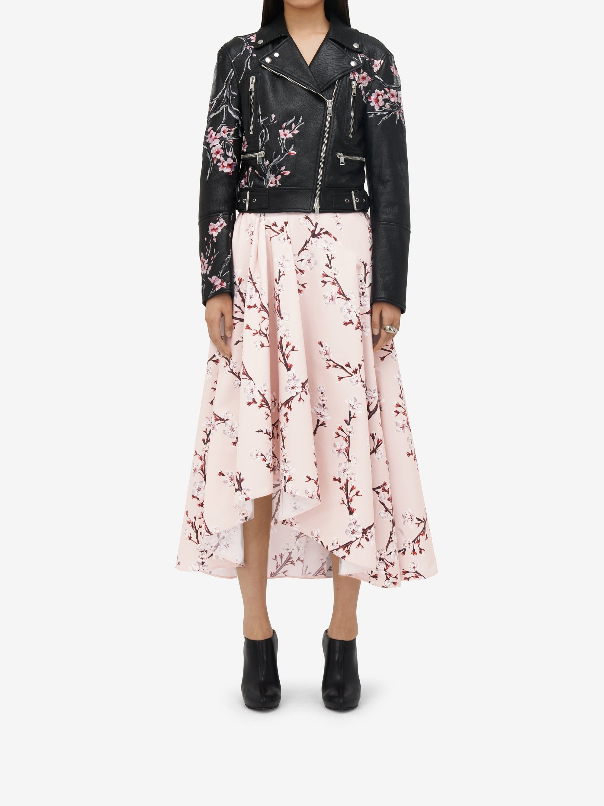 Jupe midi asymétrique - Ice Pink