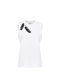 Débardeur avec broderie - Optical White