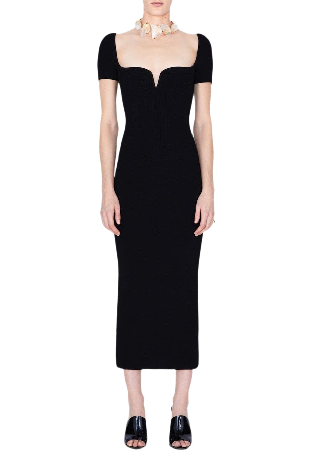Short Sleeve Gaia Dress - Black
