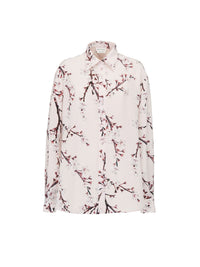 Chemise imprimée en soie - Ice Pink