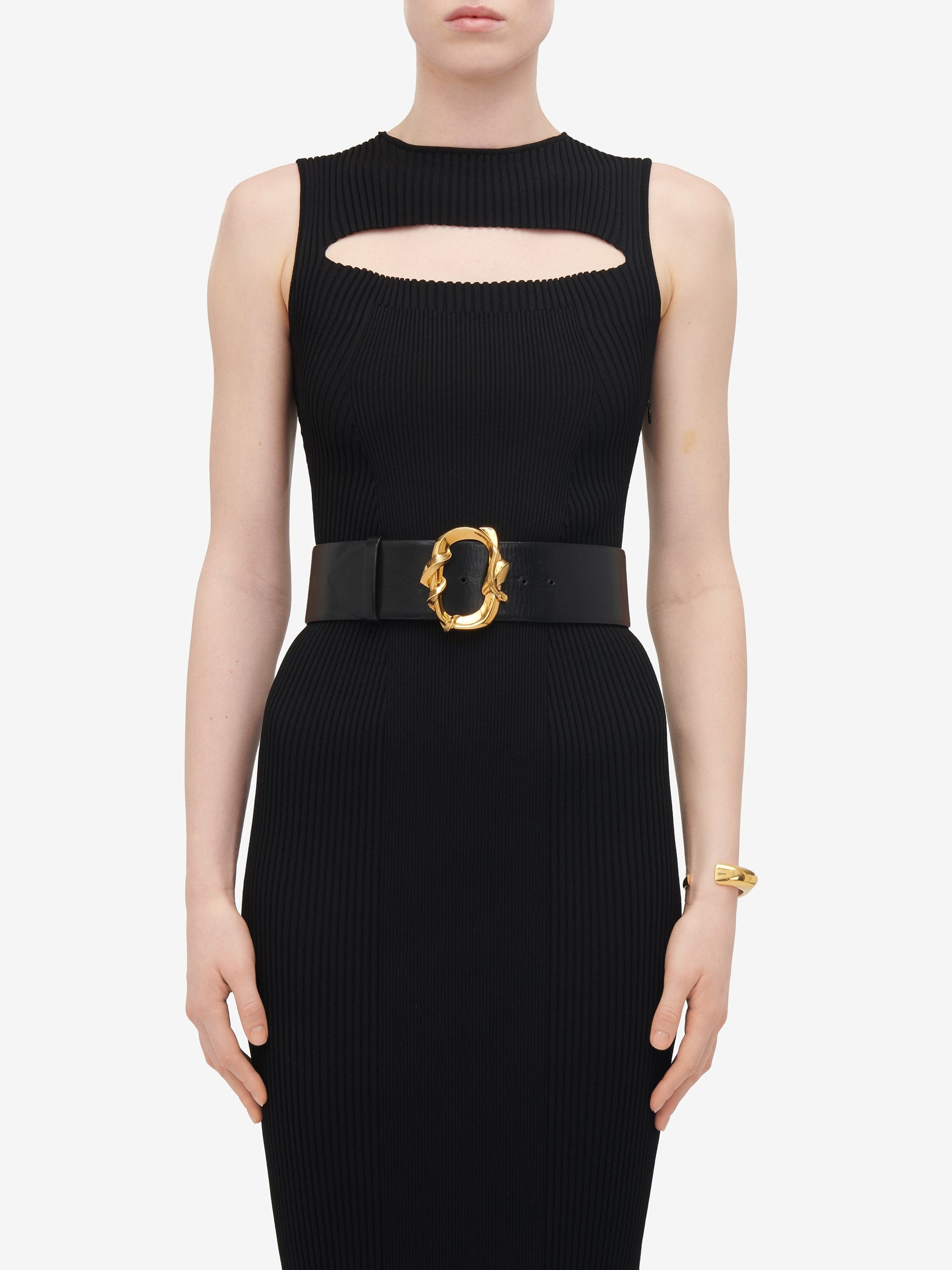 Robe midi fendue - Black