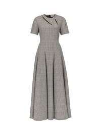 Robe midi fendue en laine - Black Ivory
