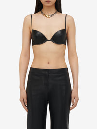 Pantalon slim en cuir - Black
