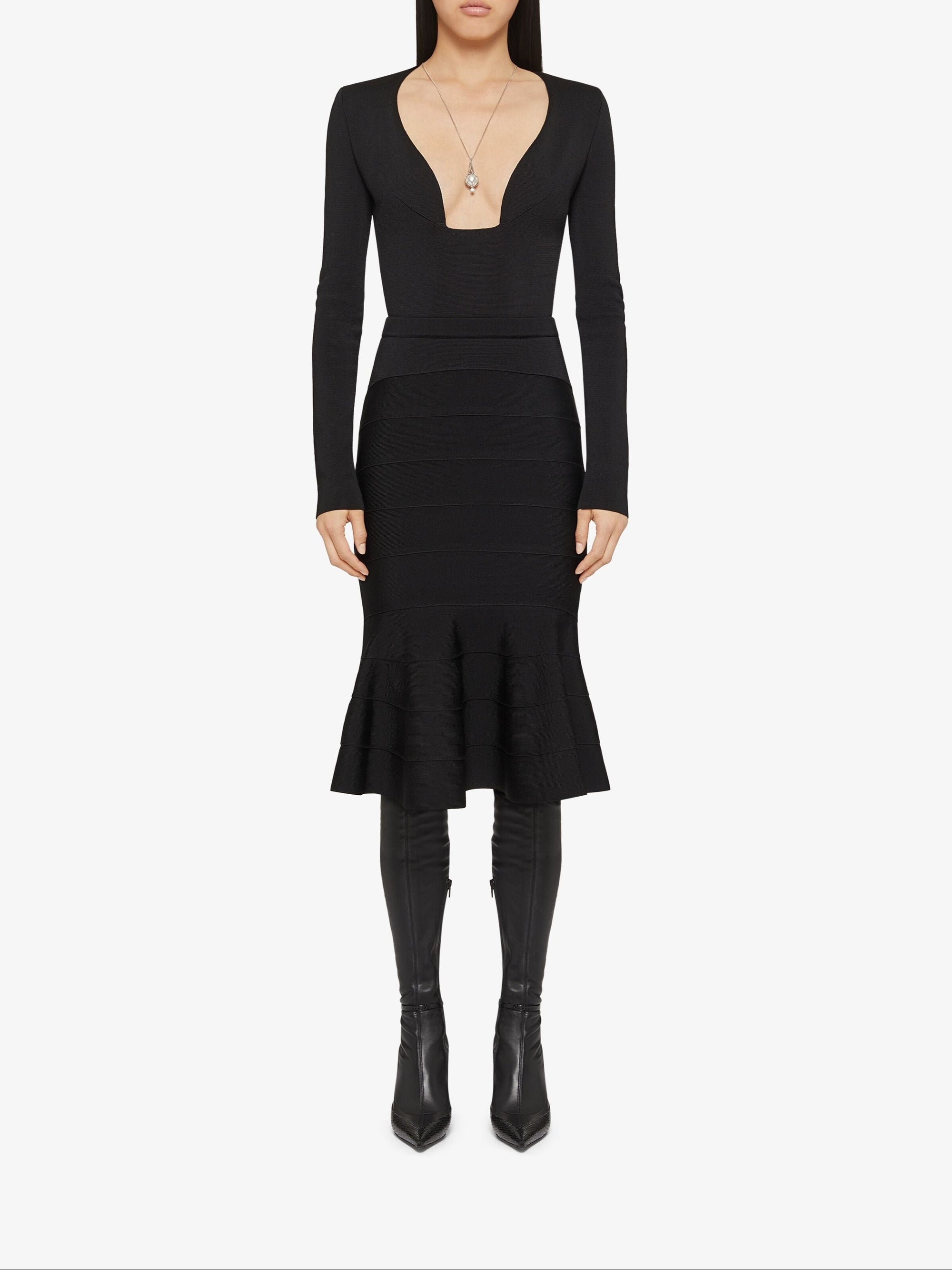 Jupe en maille - Black