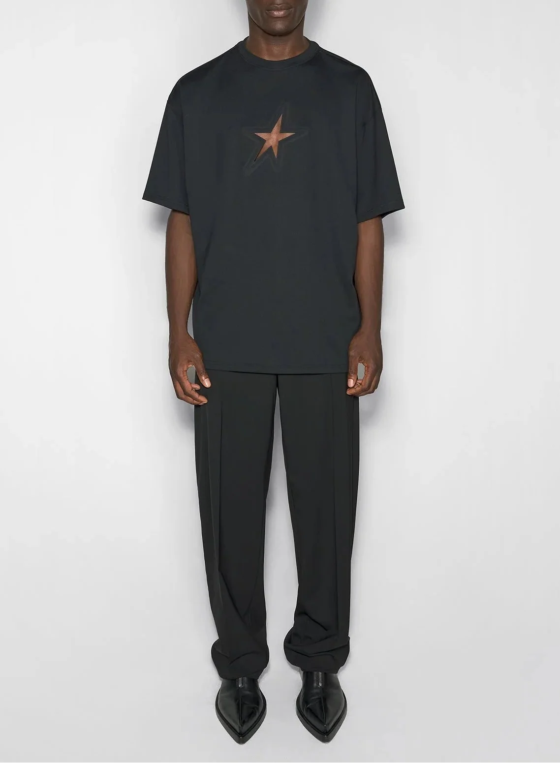 BLACK // black star oversized t-shirt