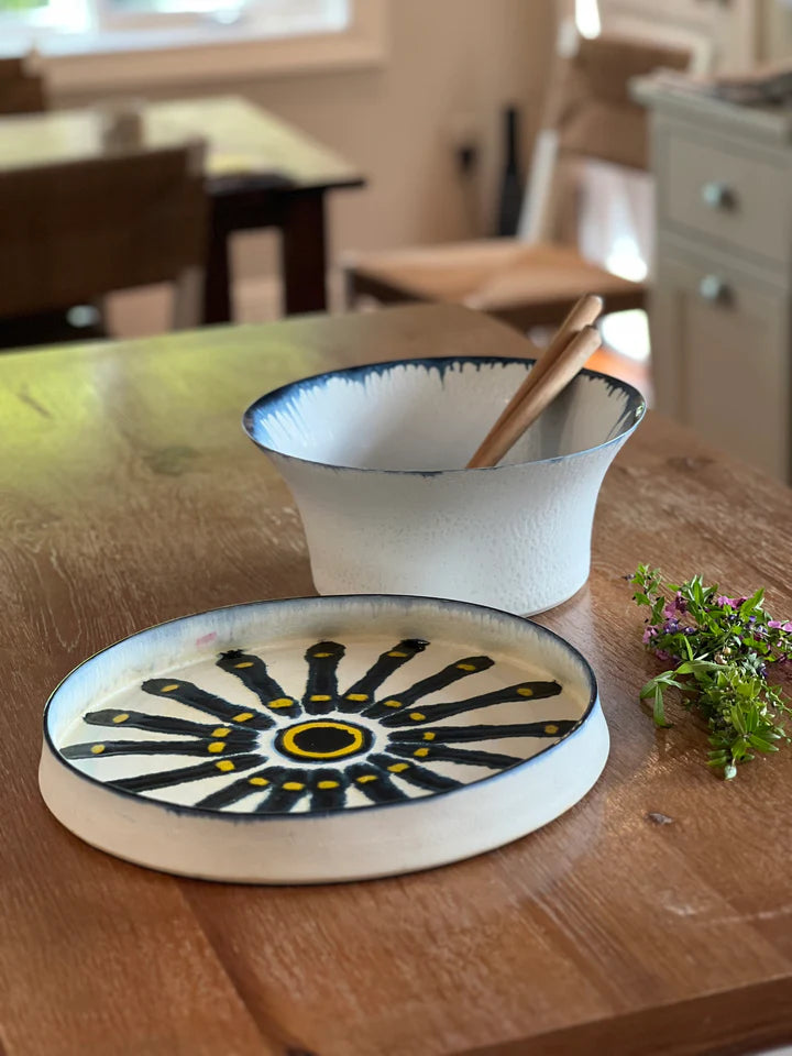 Bol bohème en porcelaine - White