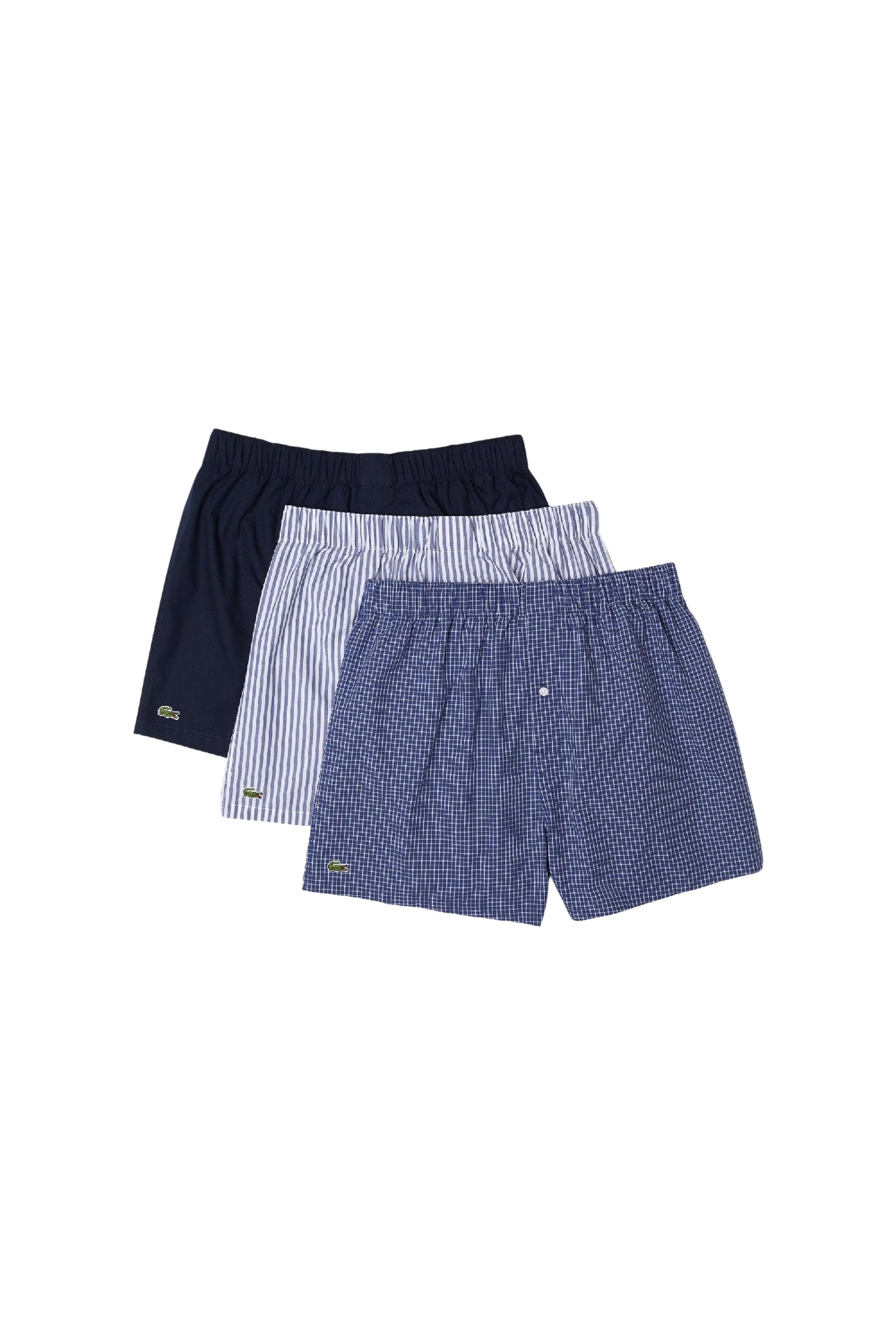 Lot de 3 caleçons avec logo - Marine & Blanc