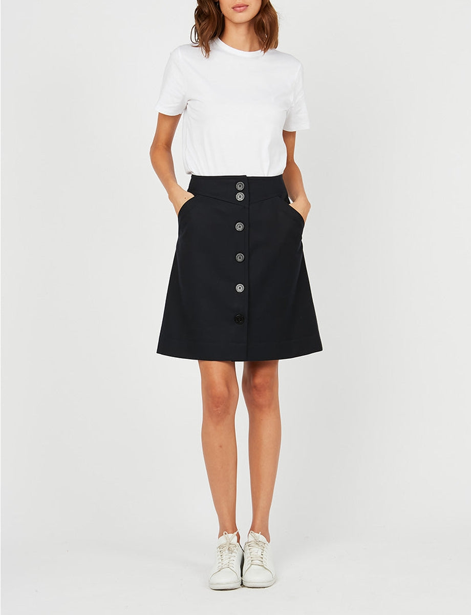 1qty RELIQUAT 90€ 0%  / Jupe trapèze Estelle - Blue Navy