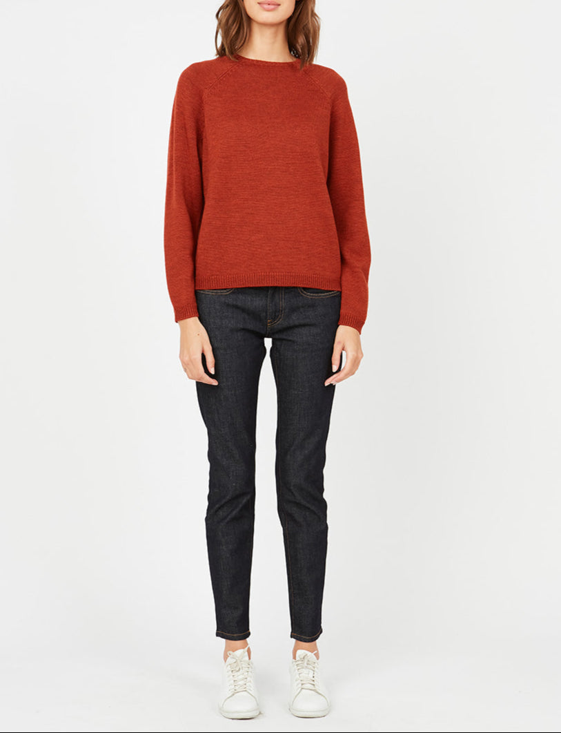 1qty RELIQUAT 75€ 0%  / Pull col rond Achille en laine - Rust
