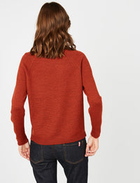 1qty RELIQUAT 75€ 0%  / Pull col rond Achille en laine - Rust