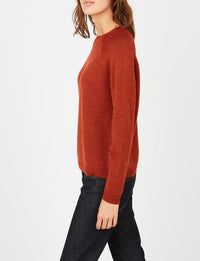 1qty RELIQUAT 75€ 0%  / Pull col rond Achille en laine - Rust