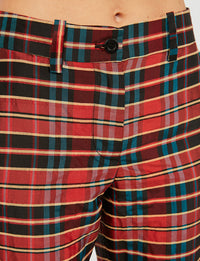 6qty RELIQUAT 75€ 0%  / Pantalon droit Francisco en soie - Red Multicolor